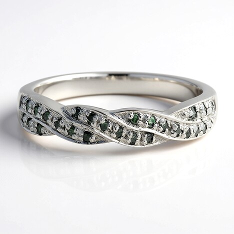 Anello placcato in platino con Diamante Fancy