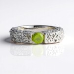 Bague en argent et Péridot (de Melo Essence)