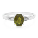 Anello placcato in platino con Tormalina Cuprian