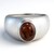Anello da uomo in argento con Ossidiana Mogano