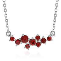 Collier en argent et Rubis de Tanzanie (Adela Silber)