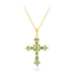 Collar en plata con Esmeralda de Brasil