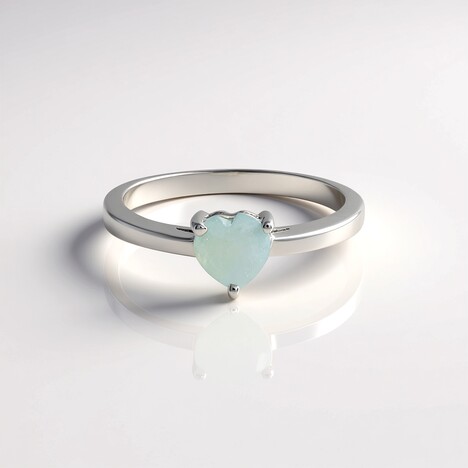Anello in argento con Acquamarina Brasiliana