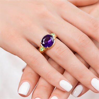Sibirischer Amethyst-Goldring (Adela Gold)