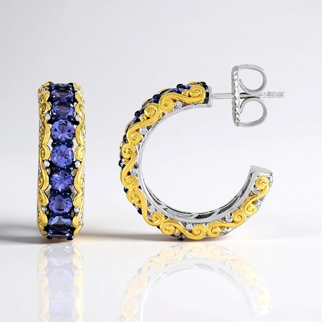 Orecchini in argento con Tanzanite (Gems en Vogue)