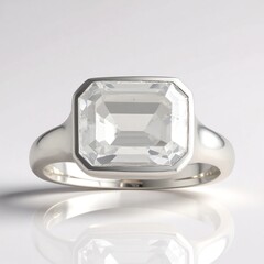 Anello in argento con Kunzite Bianca (Pallanova)
