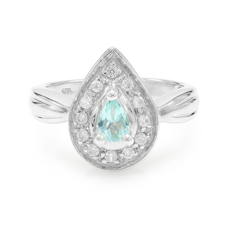 Grüner Fluorapatit-Silberring