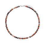 Achat-Silberhalskette