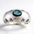 Anello in argento con Zaffiro Petrolio