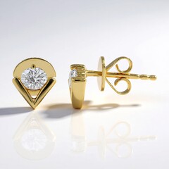 Orecchini in oro con Diamante I1 (H) (CIRARI)
