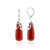 Zilveren oorbellen met Rode agaten