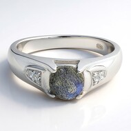 Bague en argent et Spectrolite