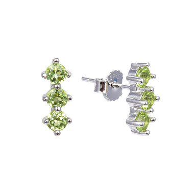 Orecchini in argento con Peridoto Kashmir