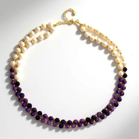 Collana in argento con Ametista Zambiana