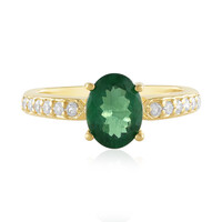 Bague en argent et Apatite verte