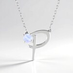 Collana in argento con Pietra di Luna Arcobaleno