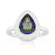 Zilveren ring met een blauwe mystieke kwarts (MONOSONO COLLECTION)
