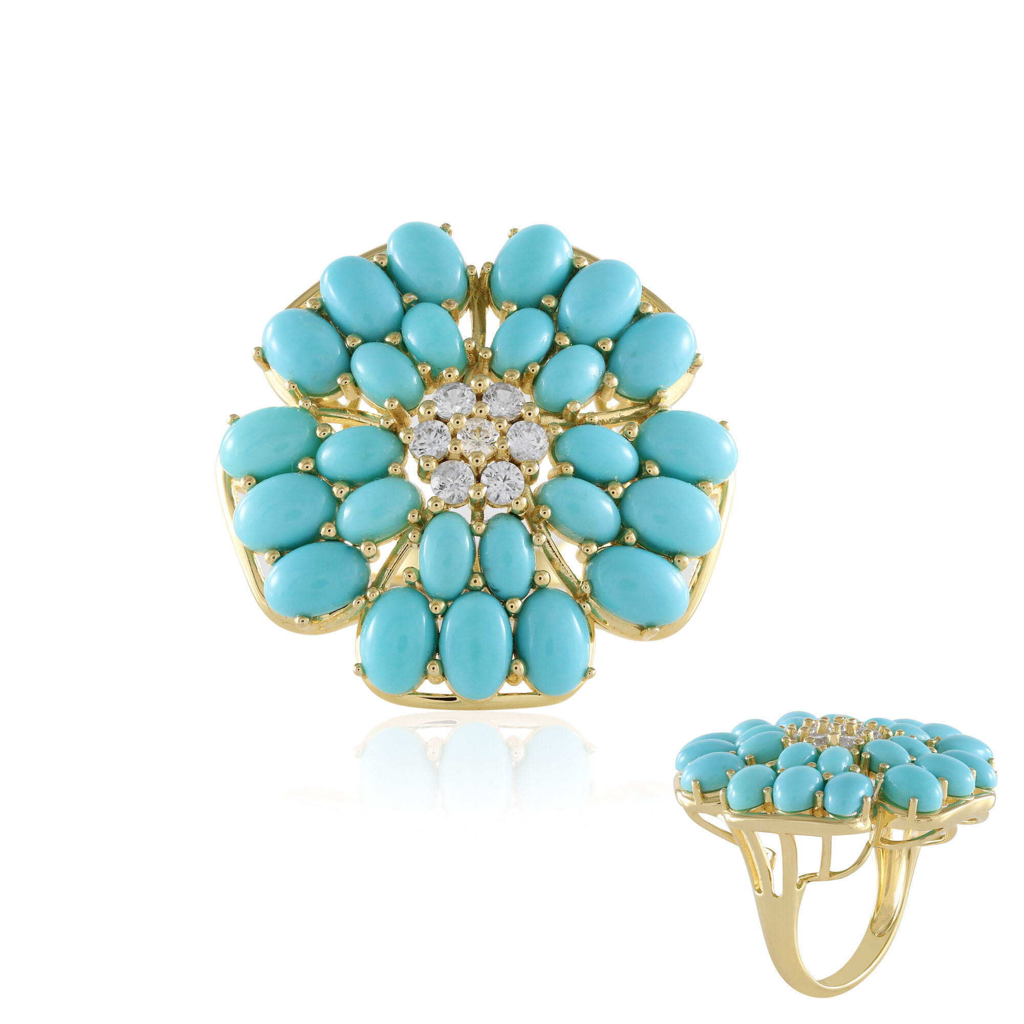 Anello Turchese Della Bella Addormentata: Fatto A Mano In Argento Sterling 925, Pietra Preziosa Dell'Arizona - Italia