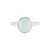 Anillo en plata con Calcedonia agua