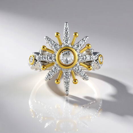 Bague en argent et Topaze blanche (Dallas Prince Designs)