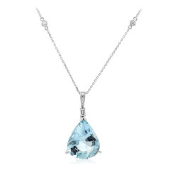 14K AAA Brazilian Aquamarine Gold Necklace (AMAYANI)