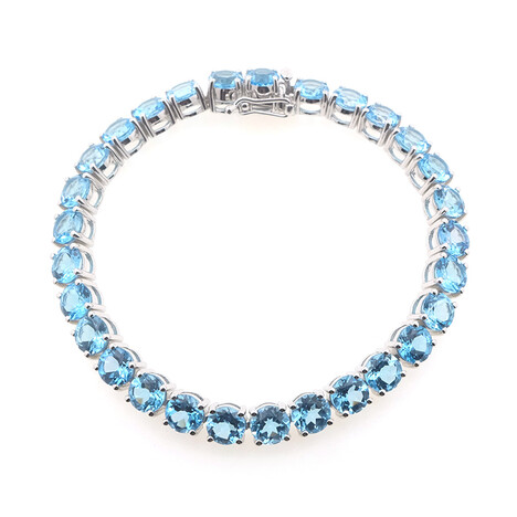 Brazalete en plata con Topacio de Marambaia