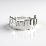Anello in argento con Diopside Russo (SAELOCANA)
