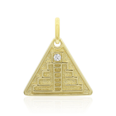 Zilveren hanger met een zirkoon