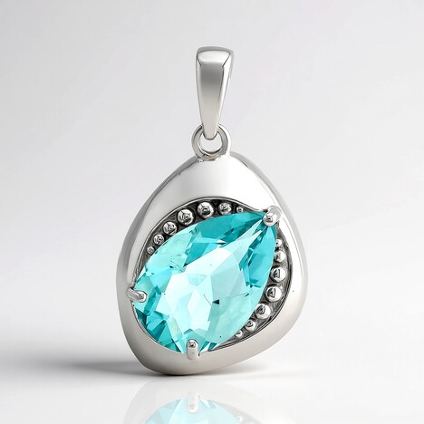 Pendentif en argent et Fluorite du Braldu (Pallanova)