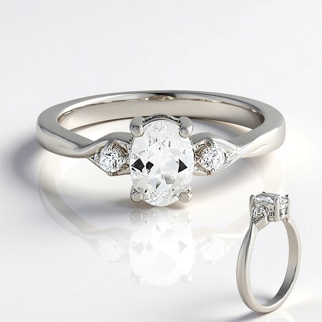 Anello in argento con Danburite
