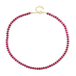 Kirsch-Quarz-Silberhalskette (Riya)