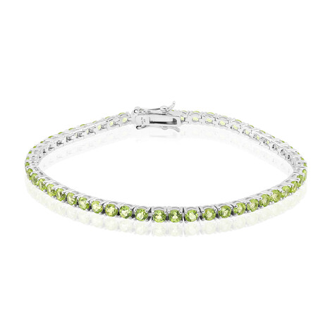 Burmesischer Peridot-Silberarmband