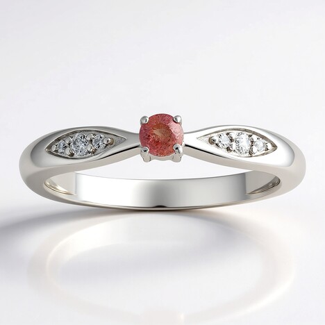 Anello in argento con Pezzottaite