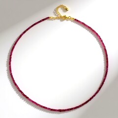 Collana in argento con Rubino del Madagascar