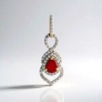 Pendentif en argent et Rubis de Tanzanie