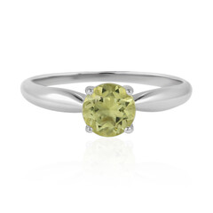 Anello in argento con Quarzo Ouro Verde