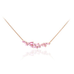 Collier en argent et Saphir parme