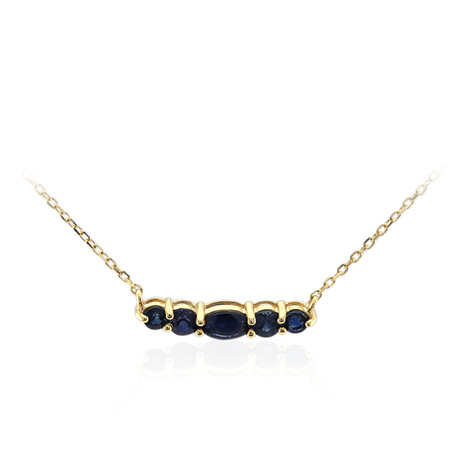 Blauer Saphir-Goldcollier