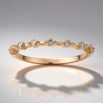 Anello in oro con Diamante Rose de France SI1 di Argyle (Annette)