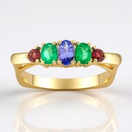 Anillo en oro con Tanzanita AAA (de Melo Gold)