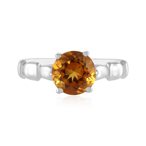 Madeira Citrine Silver Ring (de Melo Essence)