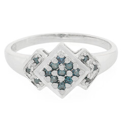 Fancy-Diamant-Silberring