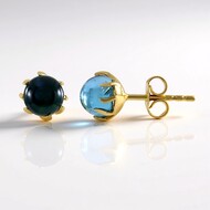 Pendientes en plata con Topacio azul suizo (de Melo Essence)