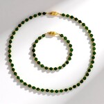 Parure en argent et Diopside de Russie (Riya)