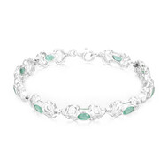 Sambia-Smaragd-Silberarmband