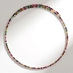 Collana rigida in acciaio con Tormalina (Riya)