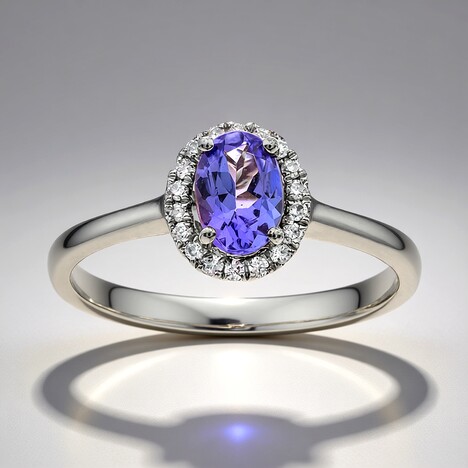 Anello in oro con Tanzanite AAA