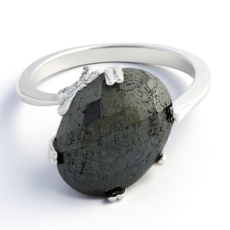 Anello in argento con Ematite Nera
