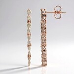 VS1 Argyle Rose De France Diamond Silver Earrings (Annette)