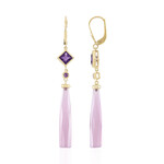 Lavender Chalcedony Silver Earrings (KM by Juwelo)